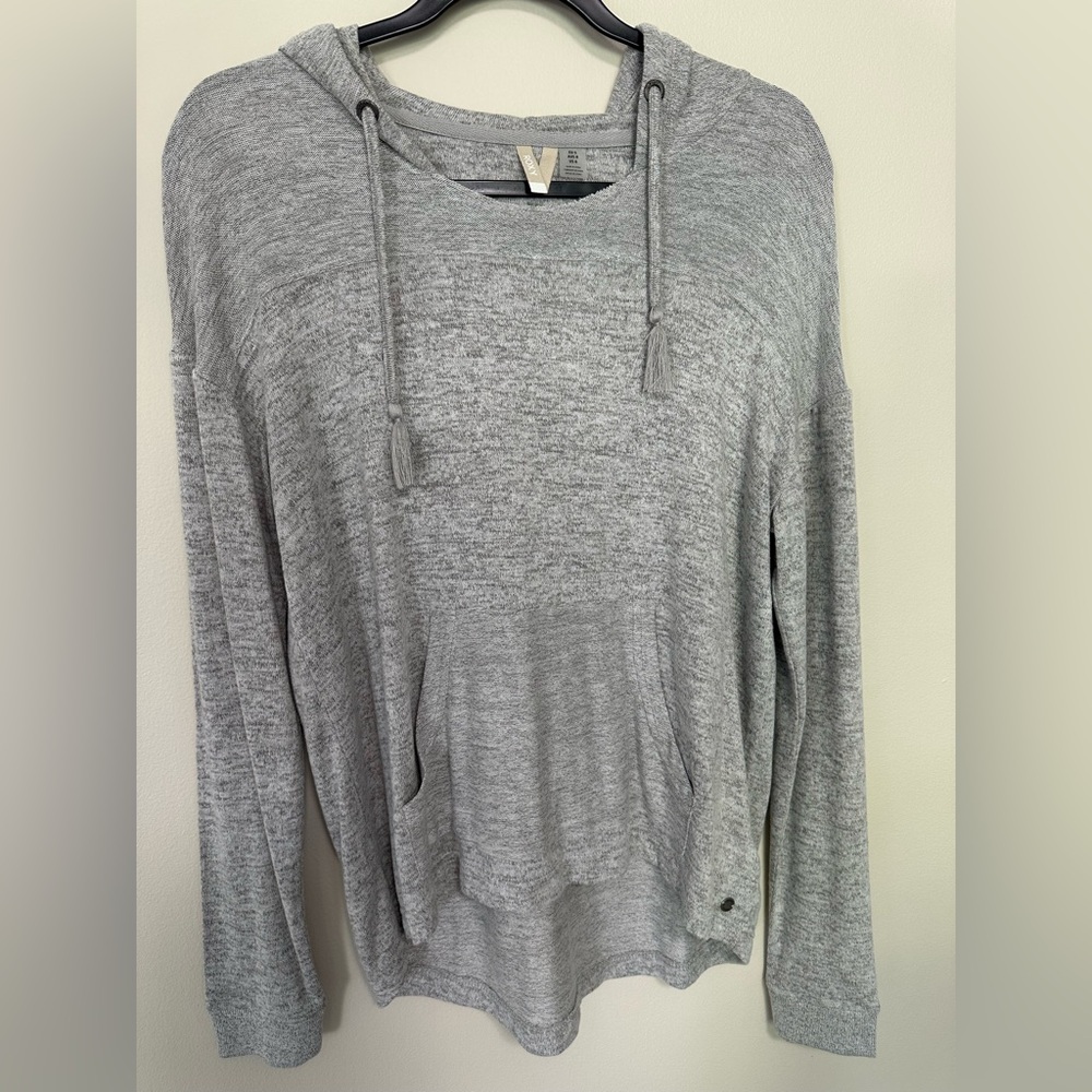 Roxy Light Gray Women's Lightweight Hooded Sweater